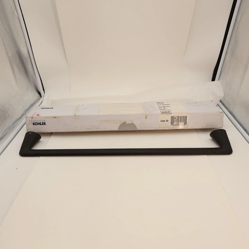 Kohler 24756-BL 24 Inch Towel Bar Matte Black Modern Bathroom Hardware